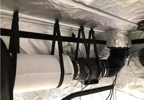 VIVOSUN 6-inch aircarbon filter installed in my VIVOSUN grow tent